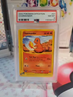 2002 POKEMON EXPEDITION #97 CHARMANDER PSA 8 - Image 1