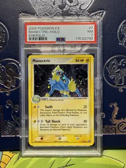 2005 Pokemon Manectric Holo 7/106 Emerald PSA 7 - Image 1