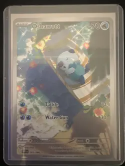Oshawott Illustration 105/086 Rare IR Pokemon White Flare English NM Condition - Image 1