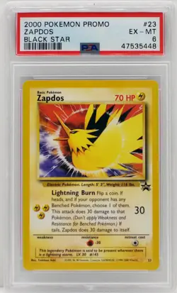 Pokemon Zapdos #23 Black Star Promo PSA 6 Excellent- Mint - Image 3