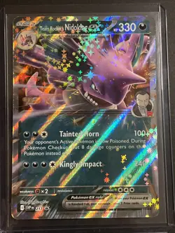 Pokemon TCG SVP Black Star Promo 217 Team Rocket's Nidoking EX Holo - Image 1
