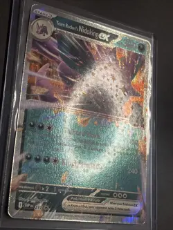 Pokemon TCG SVP Black Star Promo 217 Team Rocket's Nidoking EX Holo - Image 2