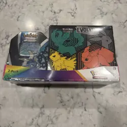 Pokemon Sword and Shield Evolving Skies Elite Trainer Box and Tin Costco Combo - Image 1