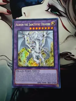 Yugioh Albion the Sanctifire Dragon CYAC-EN035 Secret Rare 1st Edition - Image 1