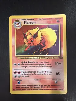 Pokemon TCG Flareon 3/64 Jungle Holo Rare Unlimited Card - Image 1