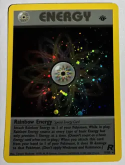 Pokemon TCG Rainbow Energy 1st Edition Rare Holo Card #17/82 Team Rocket - Image 1