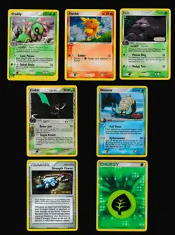 Pokemon TCG EX Series Holo & Reverse Holo Vintage Card Lot (MP-Damaged) - Image 1