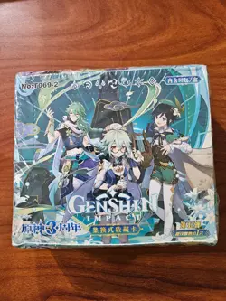 New Genshin Impact 32 Pack Booster Box Trading Card Holo CCG TCG Doujin #T069 - Image 1
