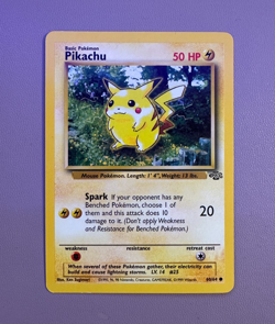 1999 Pokemon Pikachu 60/64 Jungle BASE SPARK Pokemon Card NEAR MINT Ungraded - Image 1