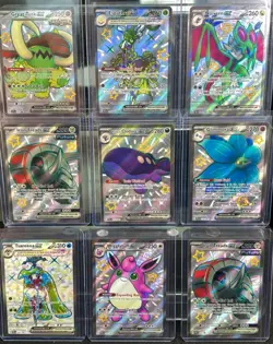 Pokemon Paldean Fates Shiny 9-Card Mix Lot Baby Shiny, IR, Full Arts Extra Mint - Image 1