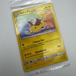 Brand New & Sealed Pokemon Card Ash's Pikachu SM108 TCG The Movie I Choose You - Image 1