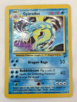 1x Gyarados 7/130 Base Set 2 2000 Holo Rare Pokemon Card LP/NM - Image 1
