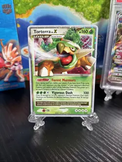 TORTERRA LV. X Black Star Promo POKEMON Holo 2007 Trading Card DP09 - Image 1