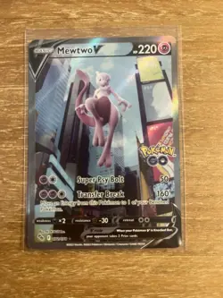 Mewtwo V Pokemon Go Alternate Full Art Holo Rare Card 072/078 Pokemon TCG - Image 1