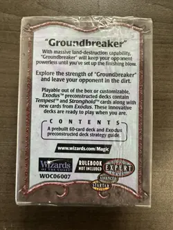 Magic The Gathering MTG SEALED Exodus Theme Deck Groundbreaker Vintage wotc1998 - Image 3