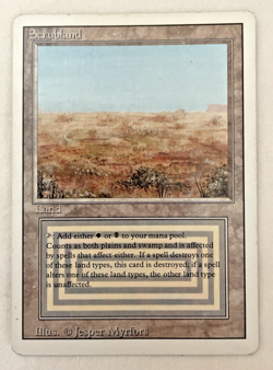1x Scrubland Revised Edition MTG Magic the Gathering LP - Image 1