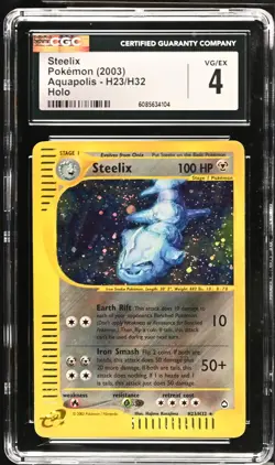 POKEMON CGC 4 Steelix H23/H32 2003 Aquapolis Rare Holo *4104 - Image 1