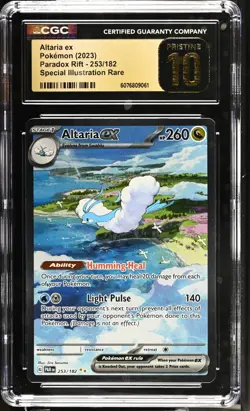 POKEMON CGC 10 PRISTINE SV Paradox Rift Altaria ex 253/182 SIR *9061 - Image 1
