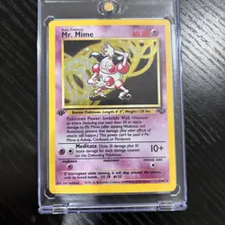Pokemon TCG 1st Edition Mr. Mime Holo 6/64 Jungle Holo Rare Vintage SET BREAK - Image 1