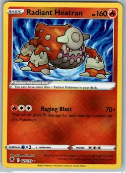 2022 Pokemon TCG - Astral Radiance - Radiant Rare - Radiant Heatran 027/189 - Image 1
