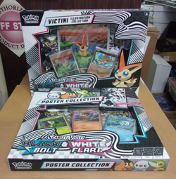 POKEMON (2) BLACK & WHITE ETB + (2) PRISMATIC BUBDLE + VICTINI & POSTER BOXES - Image 2