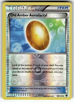 Old Amber Aerodactyl 106/124 XY - Fates Collide NM Pokemon Card TCG - Image 1