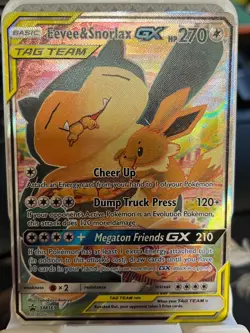 Eevee & Snorlax GX SM169 Sm Holo - Tag Team Promo Pokemon Card - Image 1