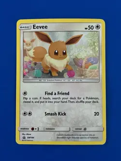 2019 Eevee Pokemon Sun & Moon Promo Holo Rare TCG Card SM184 - Image 1