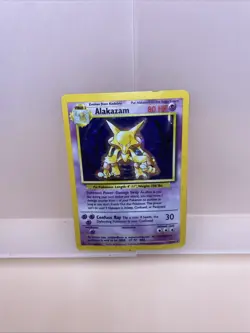 Pokemon TCG Alakazam Base Set Holo Card 1/102 - Image 1