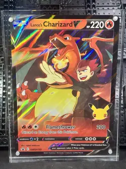 Pokemon Lance's Charizard V SWSH133 Jumbo Cards Holo W/ceramic 3Lb magnet Case - Image 1