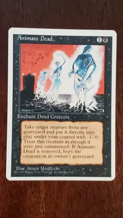 Animate Dead 4th Edition EX/LP #118 MTG Magic the Gathering Enchantment Uncommon - Image 3
