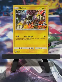 Pokemon TCG Raikou SM150 Lost Thunder Prerelease Promo Holo NM - Image 1