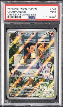 2023 POKEMON SVP EN-SV BLACK STAR PROMO #044 CHARMANDER PSA 9 - Image 1