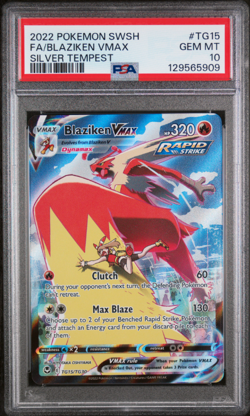 Pokemon Blaziken VMAX TG15/TG30 Silver Tempest PSA 10 GEM MINT Trainer Gallery - Image 1