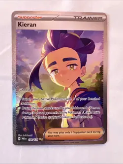 Pokemon TCG Kieran Trainer 174/131 SIR Prismatic Evolutions English NM - Image 1