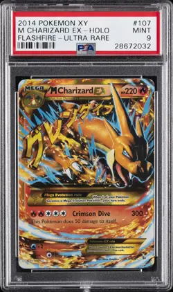 2014 POKEMON XY FLASHFIRE ULTRA RARE #107 M CHARIZARD EX PSA 9 - Image 1