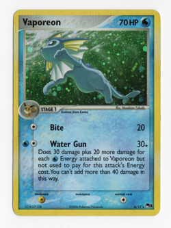 2006 Pokemon TCG Vaporeon 6/17 w/ SWIRL Pop Series 3 Holo Rare HP (See Desc) - Image 1