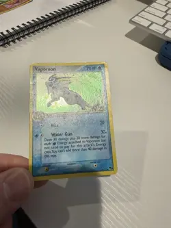2006 Pokemon TCG Vaporeon 6/17 w/ SWIRL Pop Series 3 Holo Rare HP (See Desc) - Image 3
