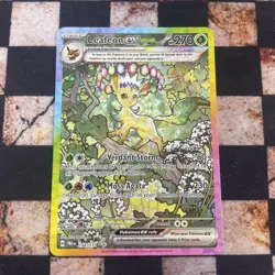 Pokemon TCG Leafeon EX SIR 144/131 Prismatic Evolutions Card NM-MINT Condition - Image 1