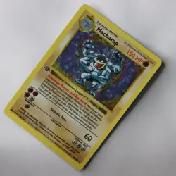SHADOWLESS Machamp 8/102 - vintage HP Base Set 1999 Pokemon tcg Card - HD Photos - Image 3