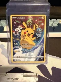 Pokemon Pikachu TCG SWSH020 Black Star Promo Holo Card Near Mint Condition - Image 4