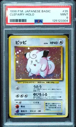 1996 Clefairy #35 PSA 9 Japanese Basic Pokemon Card, New Cert! - Image 1
