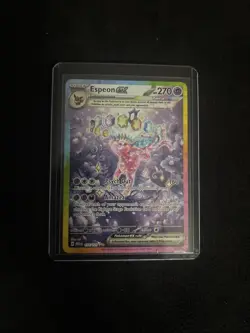 Pokemon TCG Espeon EX Prismatic Evolutions Holo Card 155/131 Near Mint Condition - Image 1