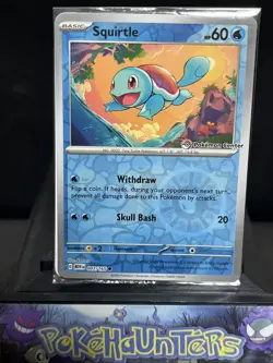 Pokemon Card Squirtle 007/165 Pokemon Center Stamped 151 Reverse Promo SEALED - Image 1