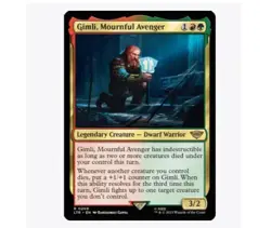 MTG Gimli, Mournful Avenger The Lord of the Rings: Tales of Middle-earth 0209... - Image 1