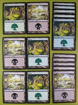 16 MURAL LAND Lorwyn Forest #300 and Swamp #293 8 of Each Art MTG - Image 1