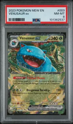 Venusaur ex #003 - 2023 Pokemon MEW EN - *PSA 8 NM-MT* - Image 3