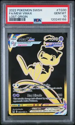 2022 POKEMON SWORD & SHIELD LOST ORIGIN #TG30 FULL ART/MEW VMAX PSA 10 - Image 1