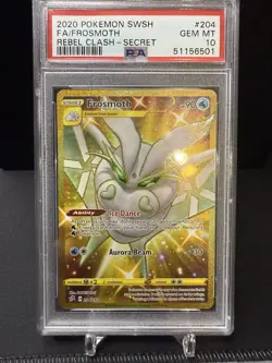 Pokemon Rebel Clash Frosmoth Full Art Secret Rare Gold 204/192 PSA 10 GEM MT - Image 1