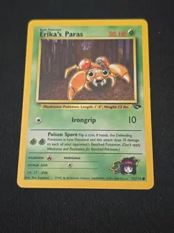 Erika's Paras 71/132 Gym Challenge Regular WOTC Vintage 2000 Pokemon TCG LP - Image 1